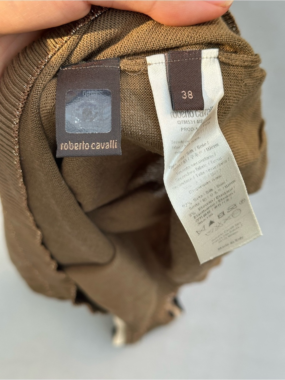 Roberto Cavalli Brown Sleeveless Knit Tank Top - Picture 4 of 4